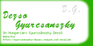 dezso gyurcsanszky business card