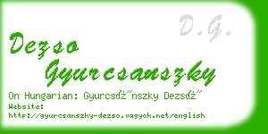 dezso gyurcsanszky business card